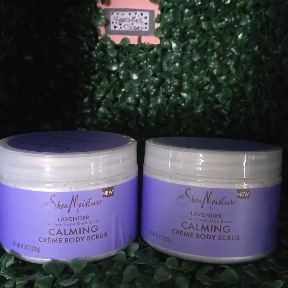 Shea Moisture Calming Creme Body Scrub, Lavender, 11.3 oz (320 g) X2